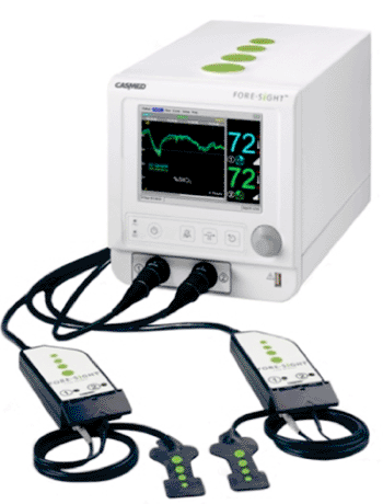 Image: The Fore-Sight cerebral oximeter (Photo courtesy of CAS Medical Systems).
